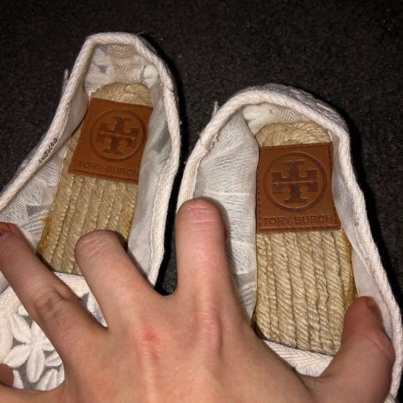 Tory Burch Darian Guipure Lace Espadrilles sz 7.5 - Picture 8 of 16
